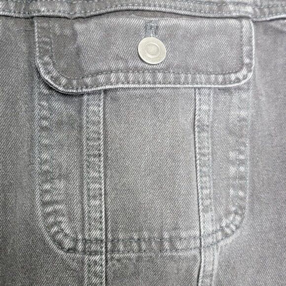 ASOS Men's Black Denim Jacket Size Large Buttons 100% Cotton - Picture 7 of 9